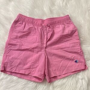 Champion Legacy Icons Crinkle Taslon swim shorts in pink